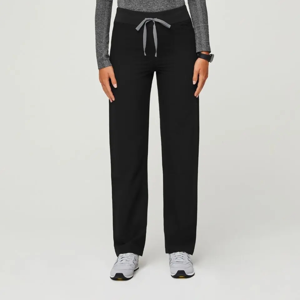 Figs High Waisted Livingston Basic Scrub Pants Black Size S
